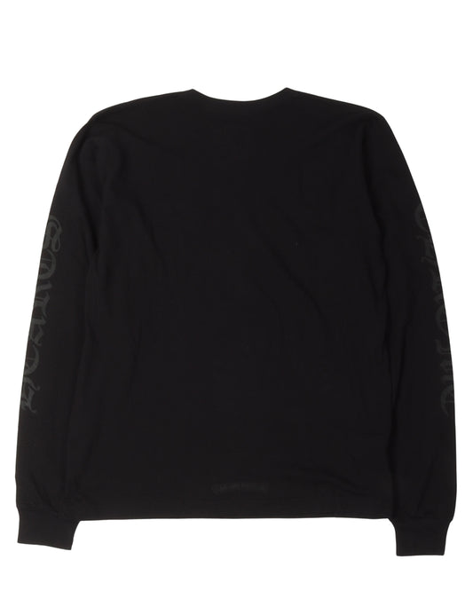 Tonal Neck Logo Long Sleeve T-Shirt