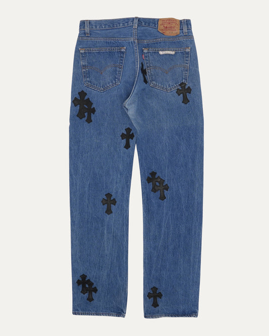 Levis 501 Cross Patch Jeans