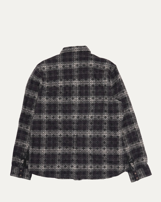Monogram Cross Patch Loose Ends Flannel Shirt