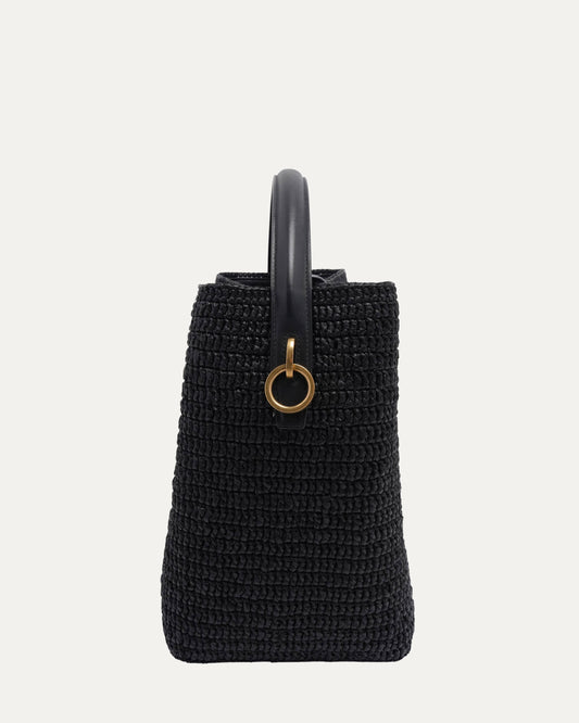 Woven Raffia Le 37 Bucket Bag