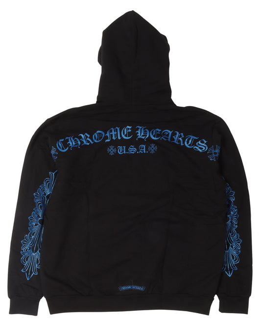 Friends & Family Blue Glitter Logo Hoodie