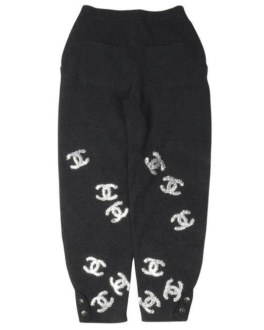 Glitter Patch Cashmere Pants