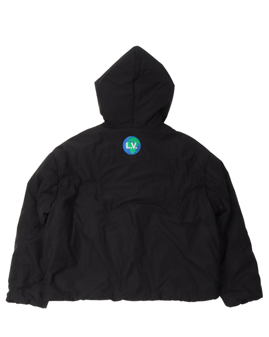 FW19 Earth Padded Chain Detail Hooded Jacket