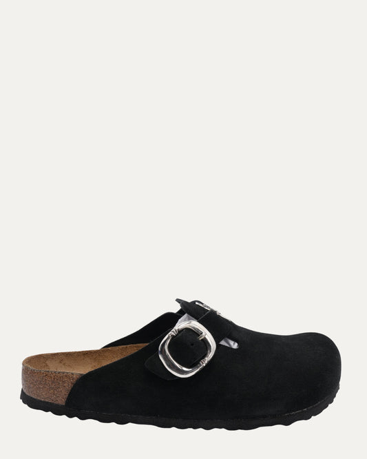 Dagger Embellished Birkenstock Boston Suede Mule