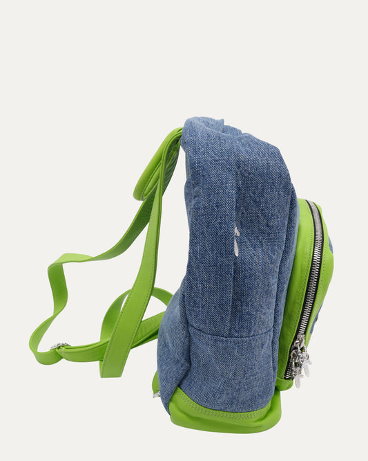 Denim Cross Patch Seventh Grade Mini Backpack