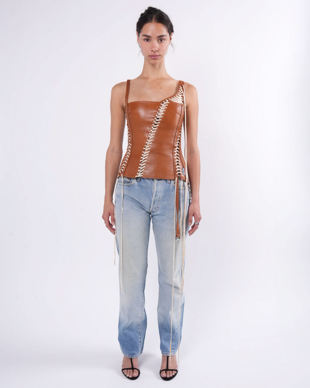SS 2003 Tobacco Leather Corset