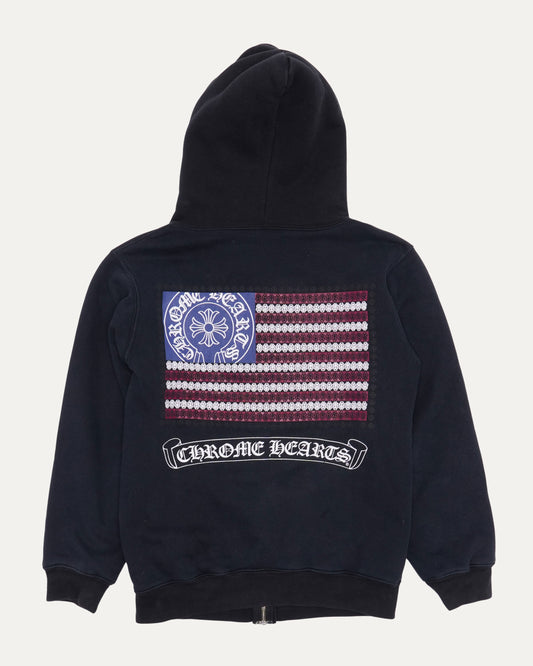 American Flag Thermal Lined Zip Up Hoodie