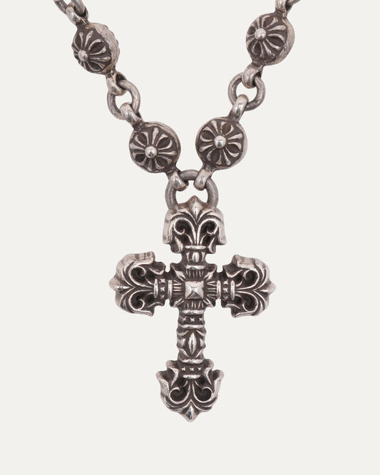 Plus Ball Filigree Cross Necklace