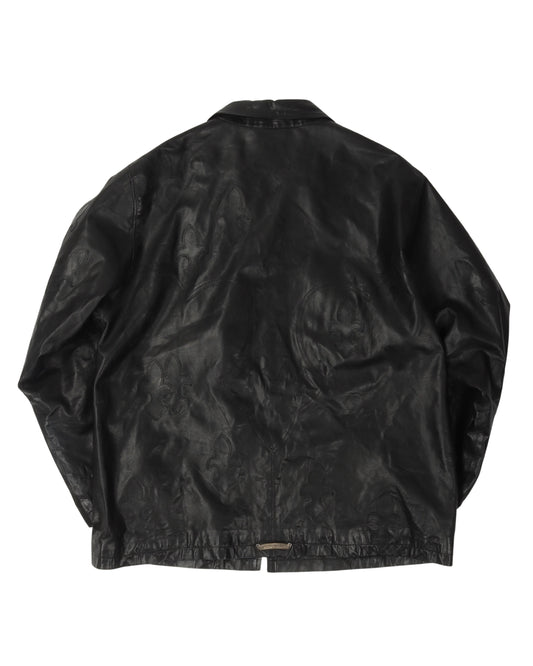 Hermes Lined Leather Fleur Patch Blouson