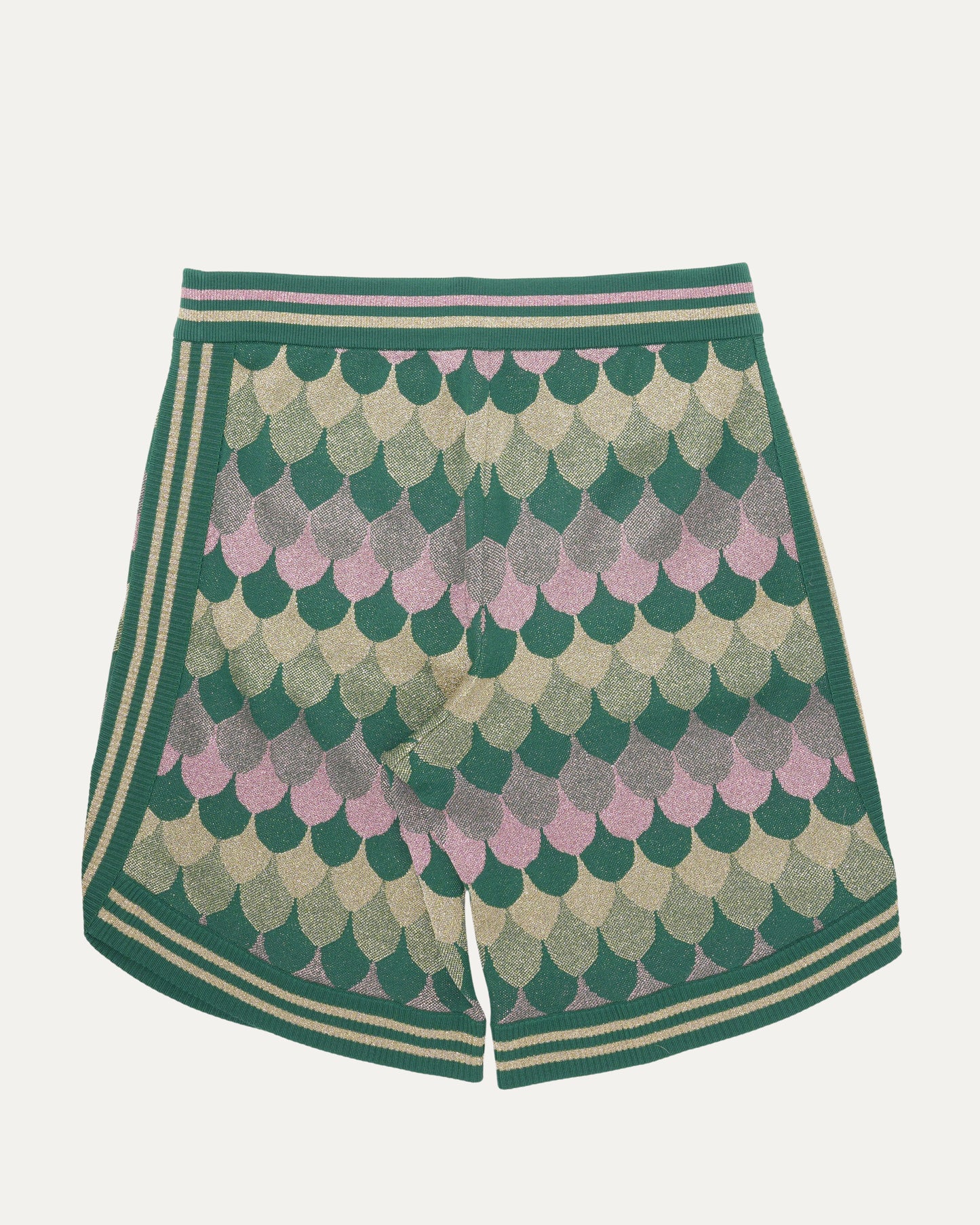 Lamé Wave Jacquard Wool Short