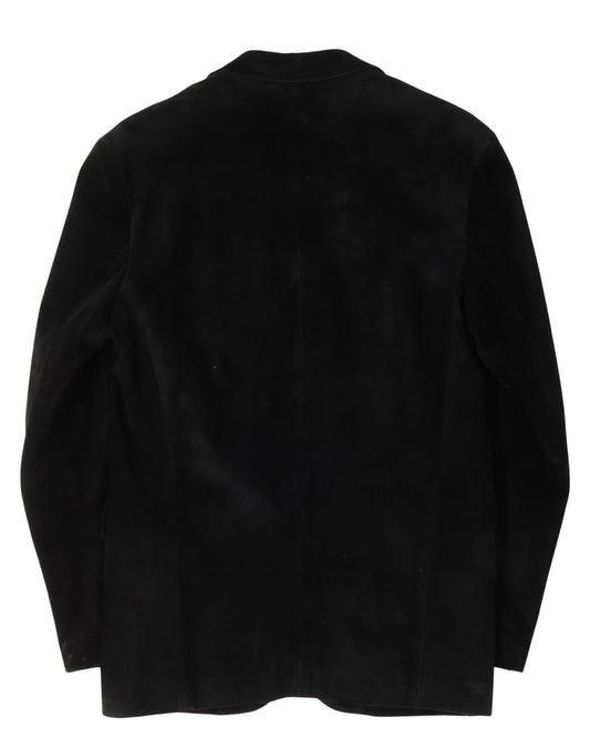 Hermes Scarf Lined Suede Blazer