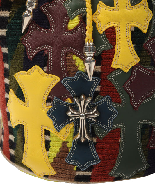 Guanabana Silver Embellished Cross Patch Bag