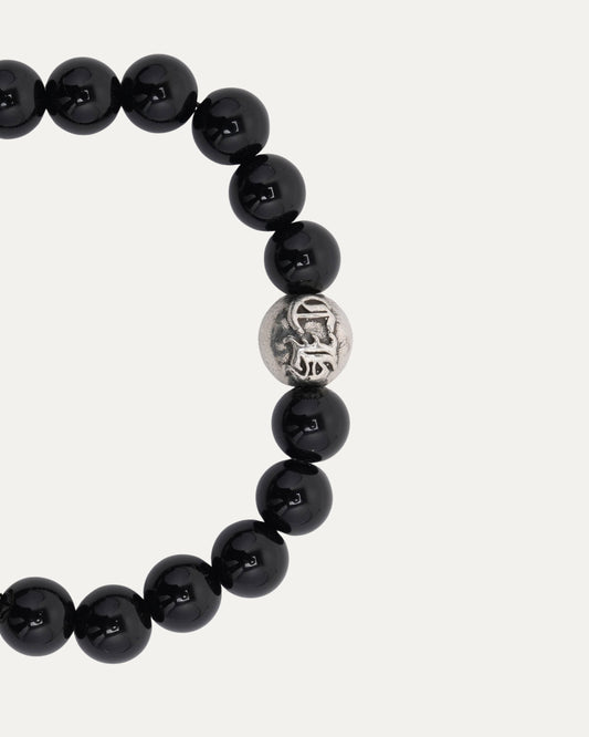 Onyx Plus Ball Bead Bracelet