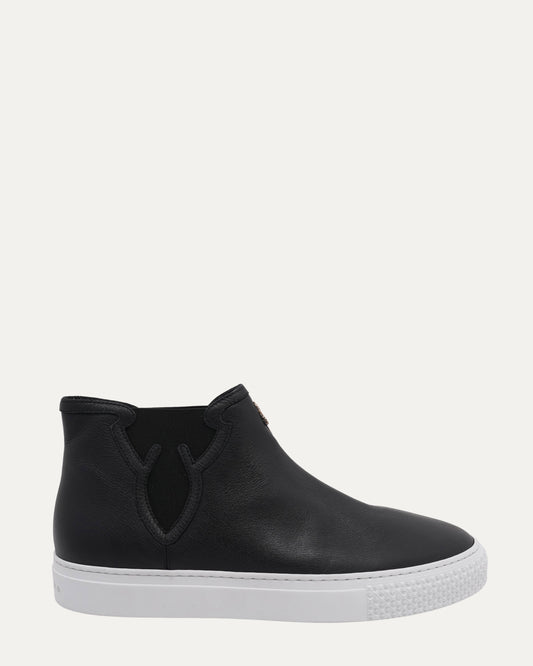Dagger Embellished Slip On Mid Top Sneakers