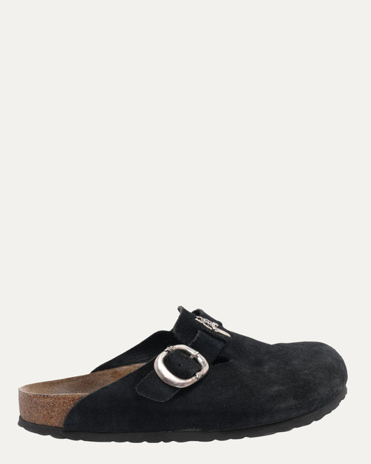 Dagger Embellished Birkenstock Boston Suede Mule