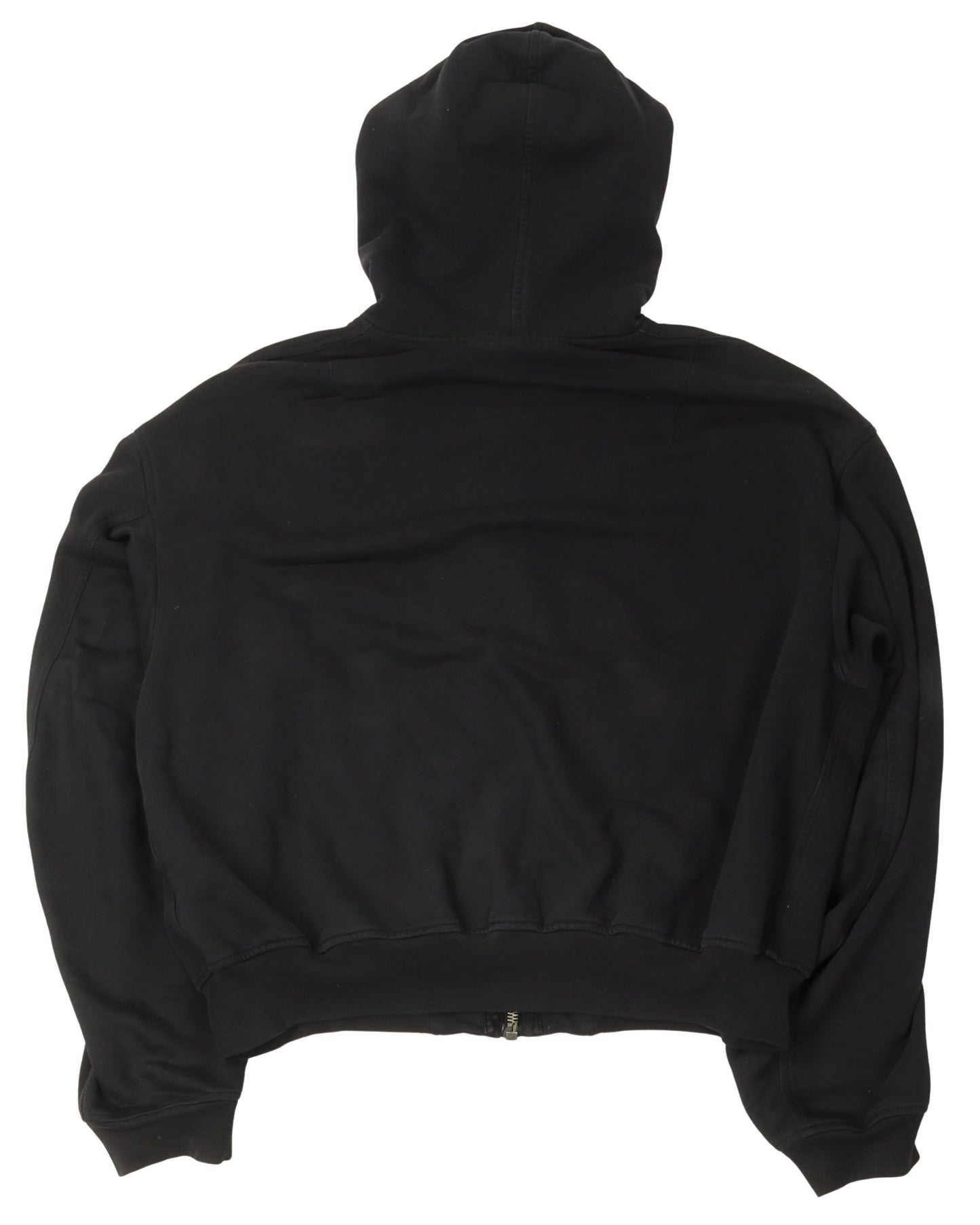 FW14 Suede Trim Zip Up Hoodie
