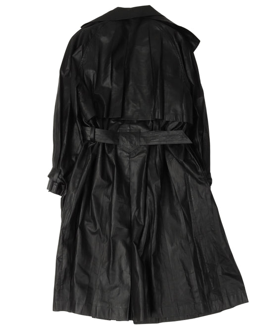 Lamb Leather Trench Coat