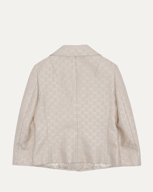 Cropped Monogram Blazer