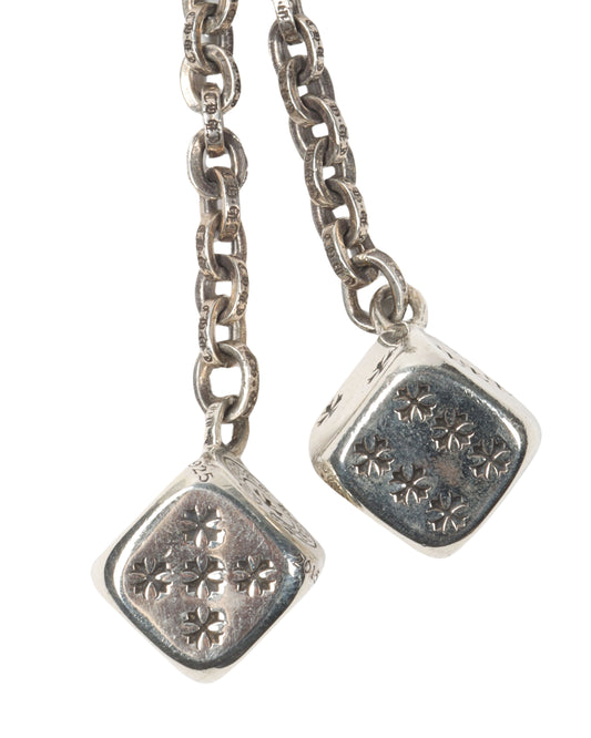 Silver Dice Keychain Clip