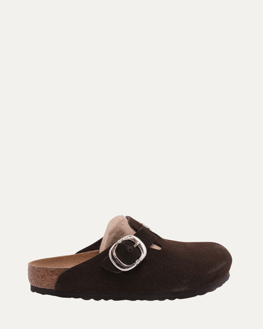 Dagger Embellished Birkenstock Boston Suede Mule