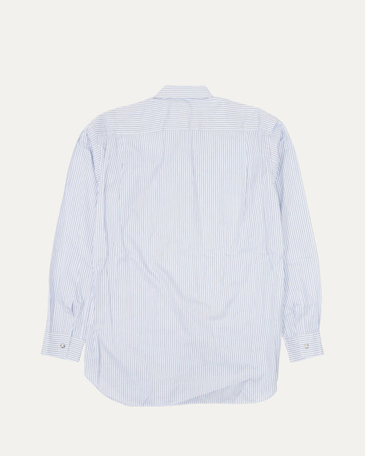 Comme Des Garcons SHIRT Silver Embellished Striped Shirt