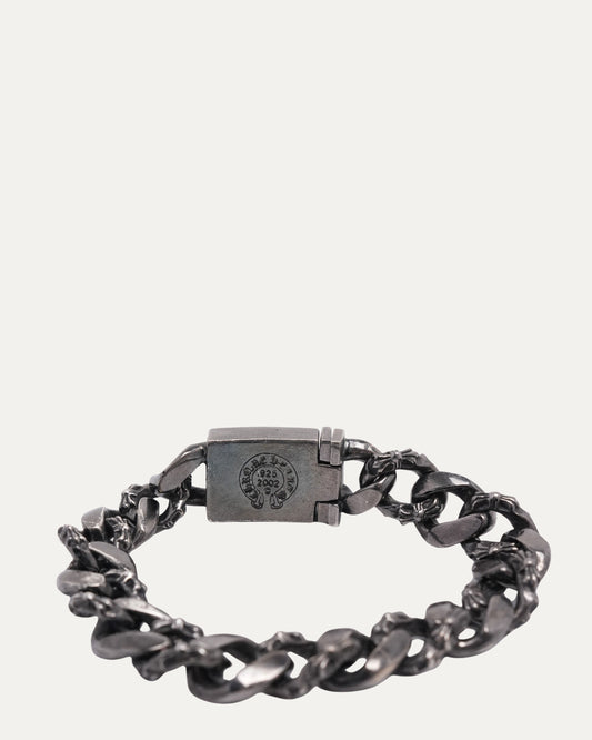 Rhodium Plus Cross Box ID Bracelet