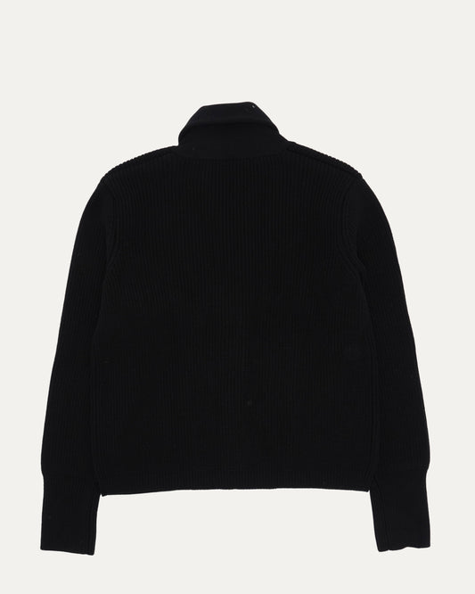 Cross Patch Cashmere Shawl Collar Cardigan Sweater