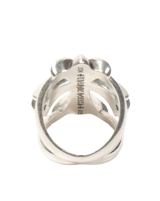 Emerald Infinity Cross Ring