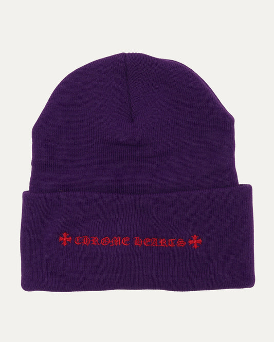 Embroidered Cemetery Cross Beanie