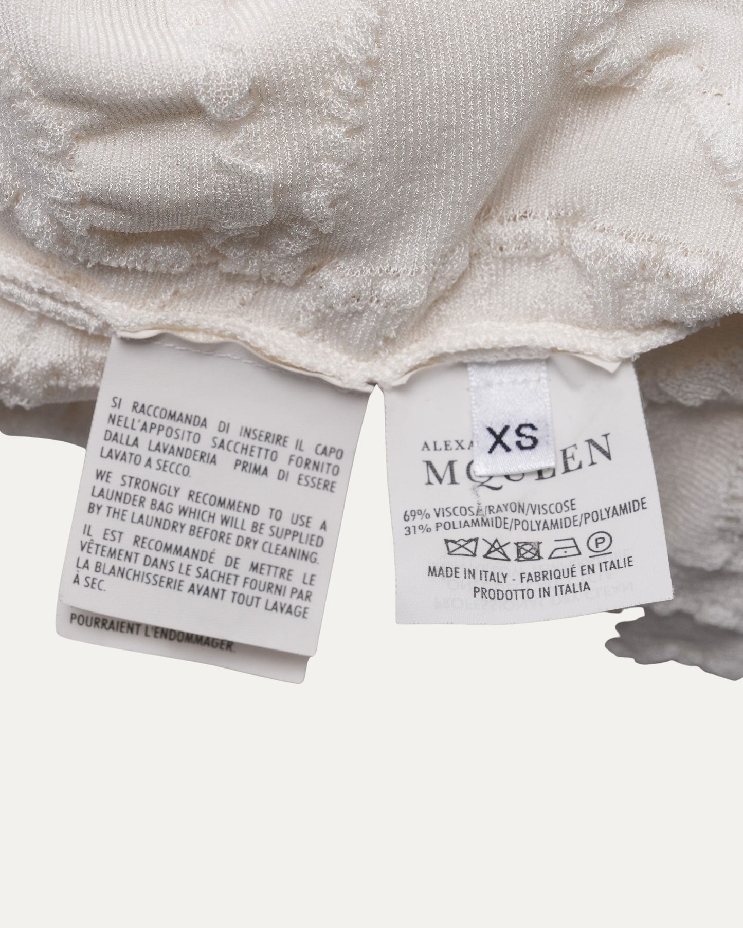 FW 1999 Ruched White Dress