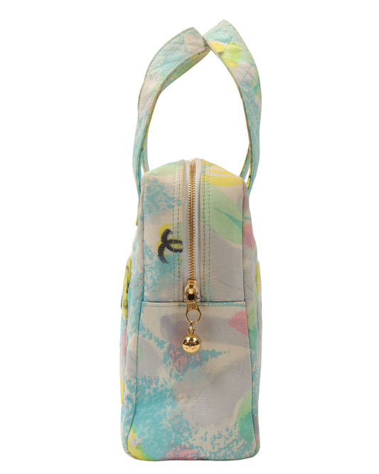 Canvas and Patent Leather CC Mini Tote