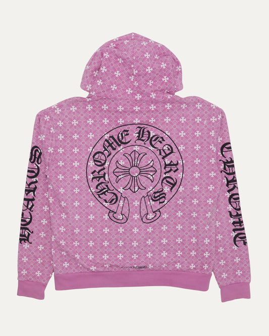 Monogram Zip Up Hoodie