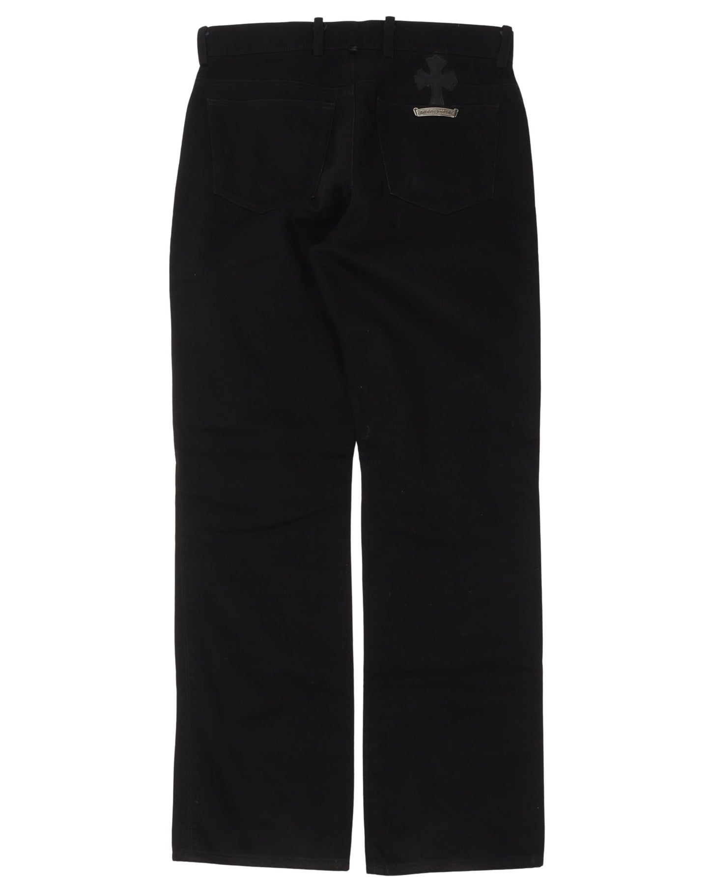 Vintage Fleur Knee Cross Patch Jeans