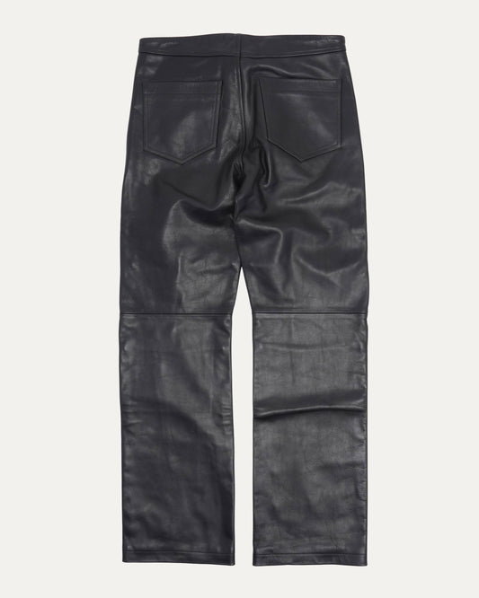 Belted Leather Moto Pants