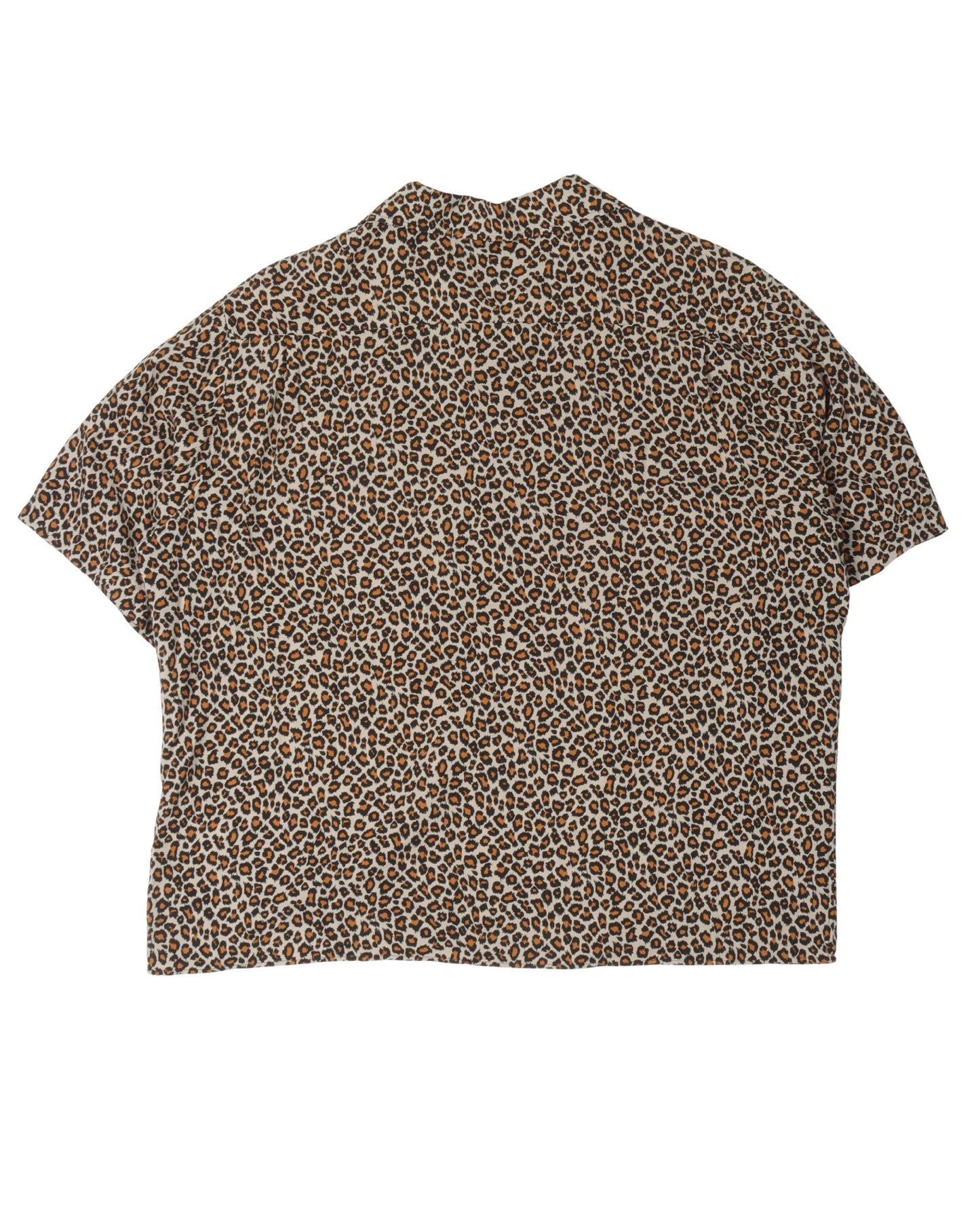 Leopard Button Up Short Sleeve Shirt