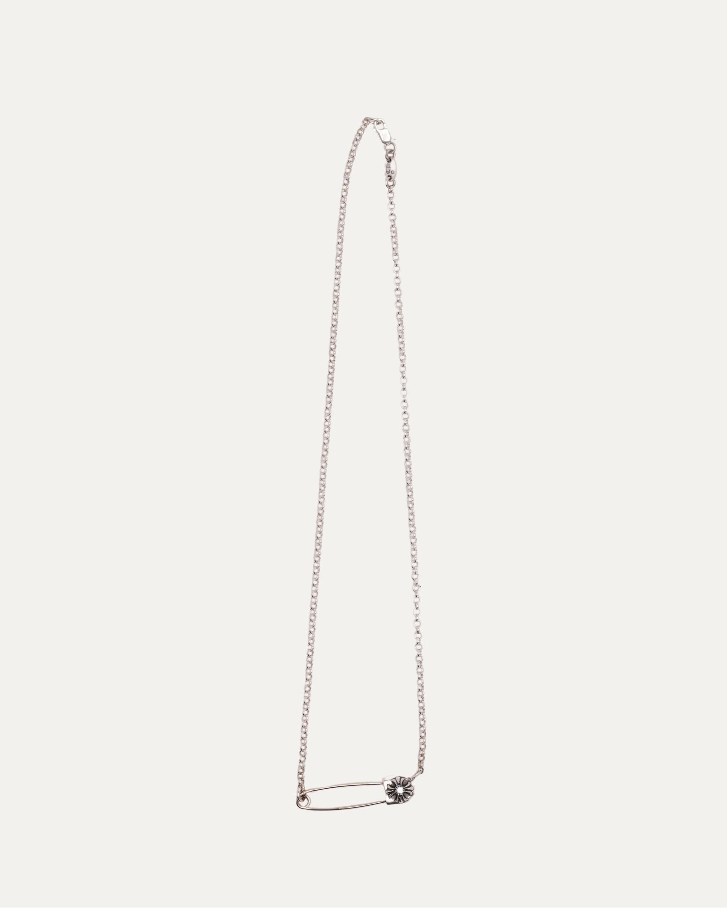 Diamond Safety Pin Necklace