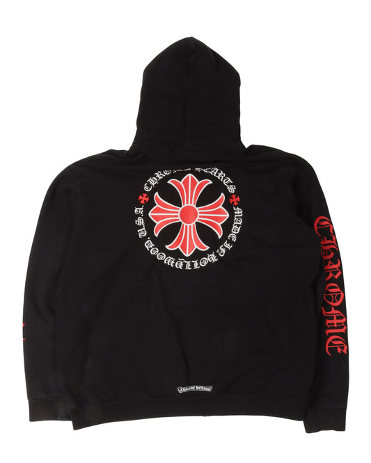 Plus Cross Logo Zip Up Hoodie