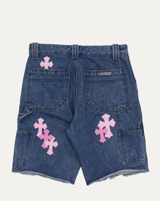 Turbo Diesel Cross Patch Double Knee Jean Shorts