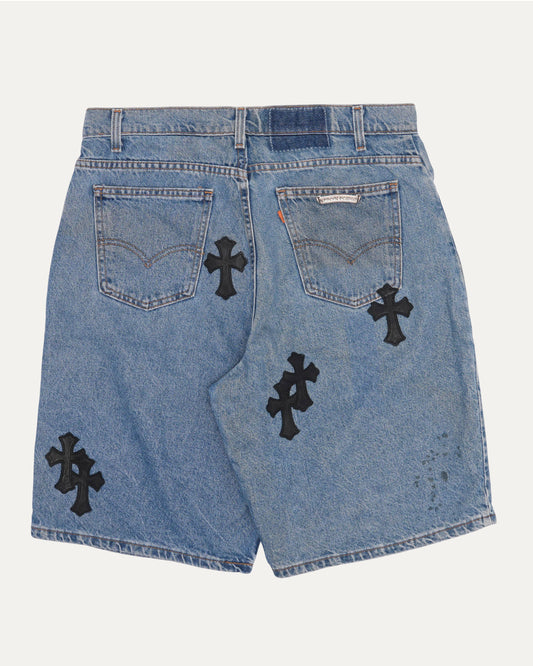 Levi's Orange Tab Cross Patch Denim Shorts