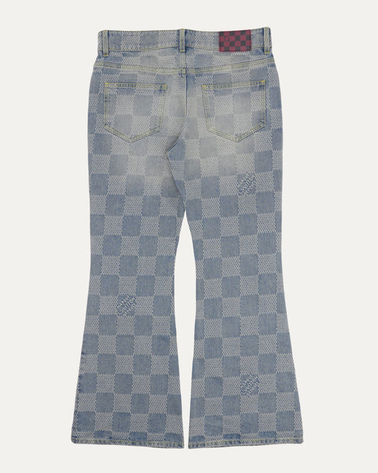 Damier Bootcut Flare Jeans