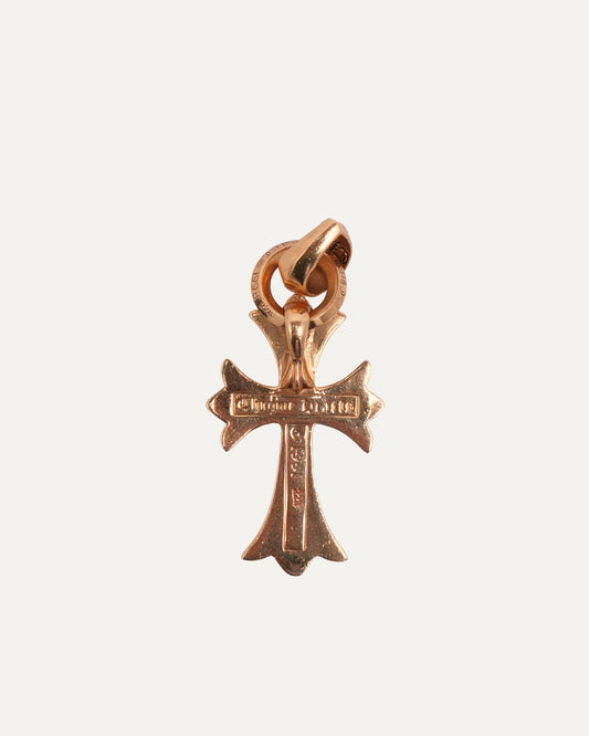 Large Gold Diamond Cross Pendant with Bale