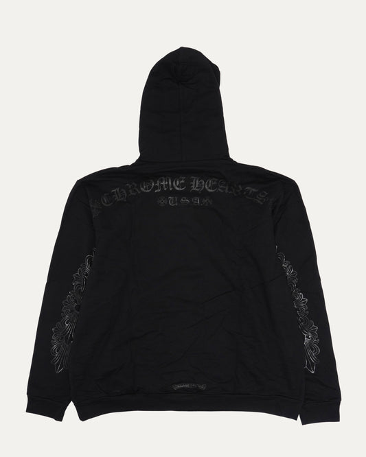 Tonal Glitter Print Horseshoe Logo Hoodie