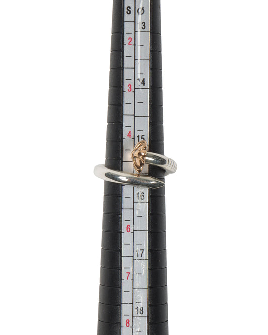 Silver and 22k Gold Nail Ring