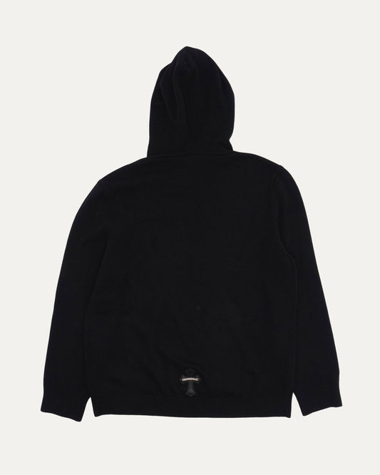 Cross Patch Cashmere Hooded Sweater