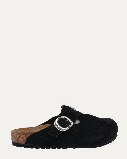 Dagger Embellished Birkenstock Boston Suede Mule