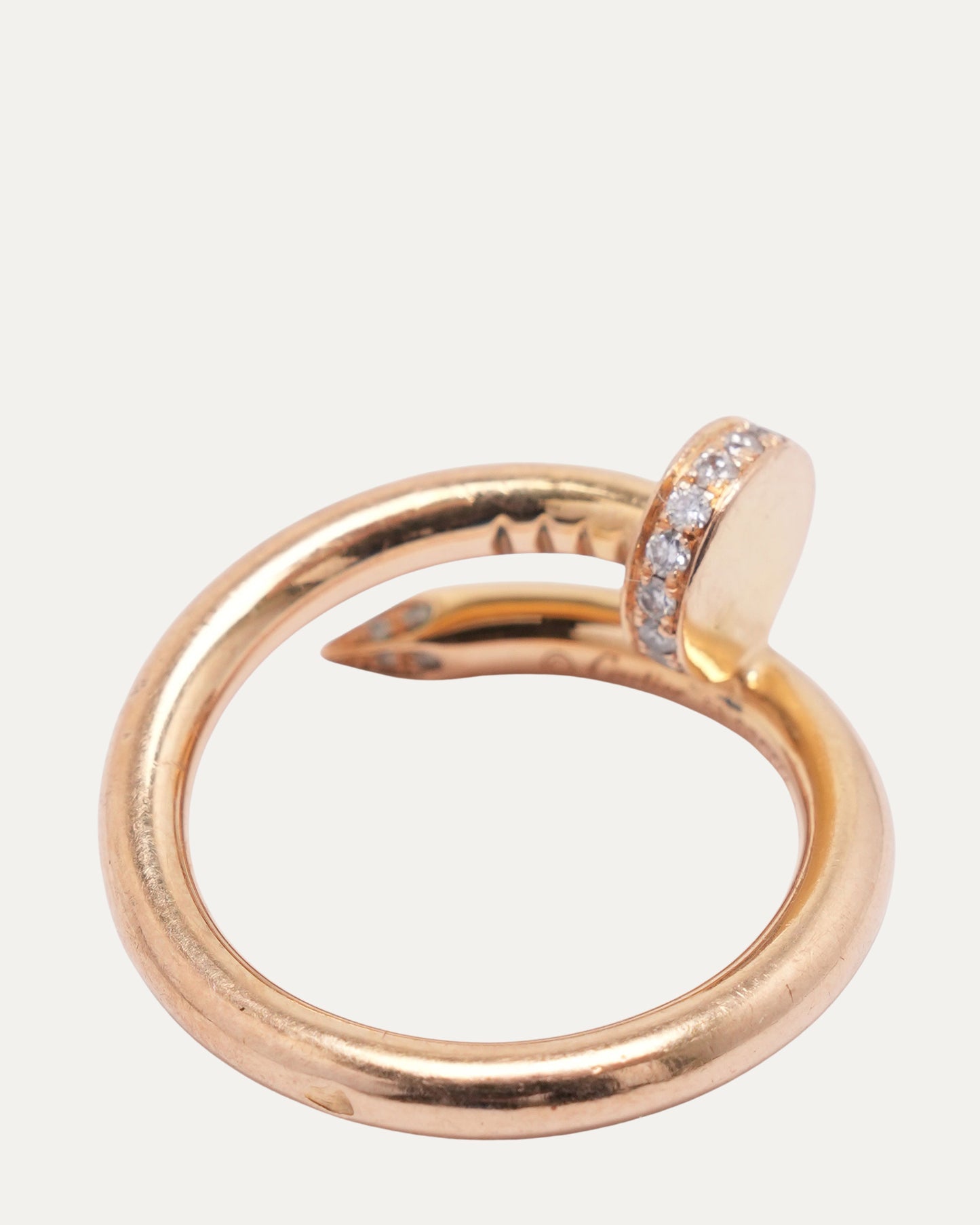 Gold and Diamond Nail Ring