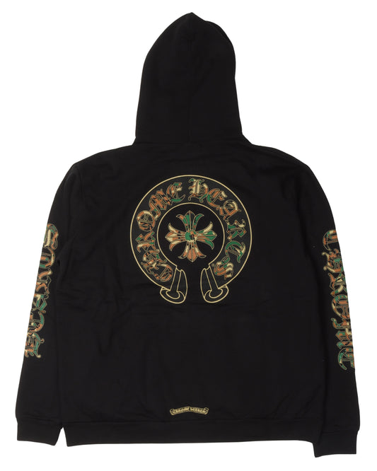 Camouflage Cemetery Cross Horseshoe Hoodie