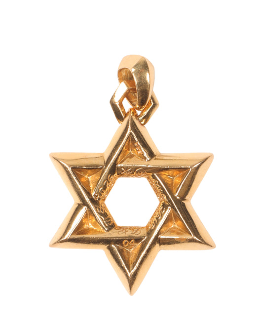 22k Gold & Diamond Star of David Pendant