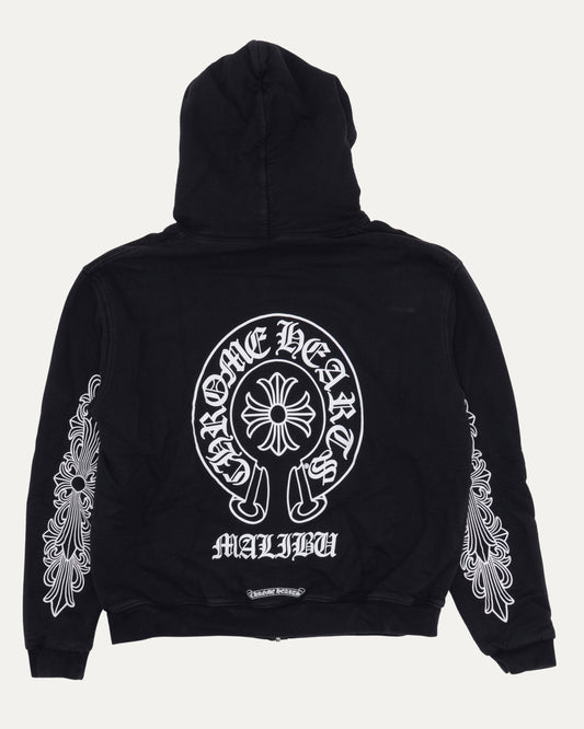 Thermal Lined Malibu Horseshoe Logo Zip Up Hoodie