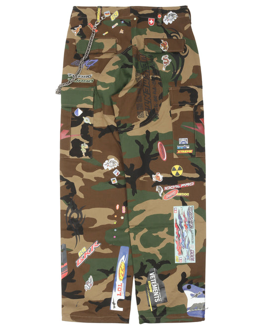 FW19 Camouflage Sticker Cargo Pants